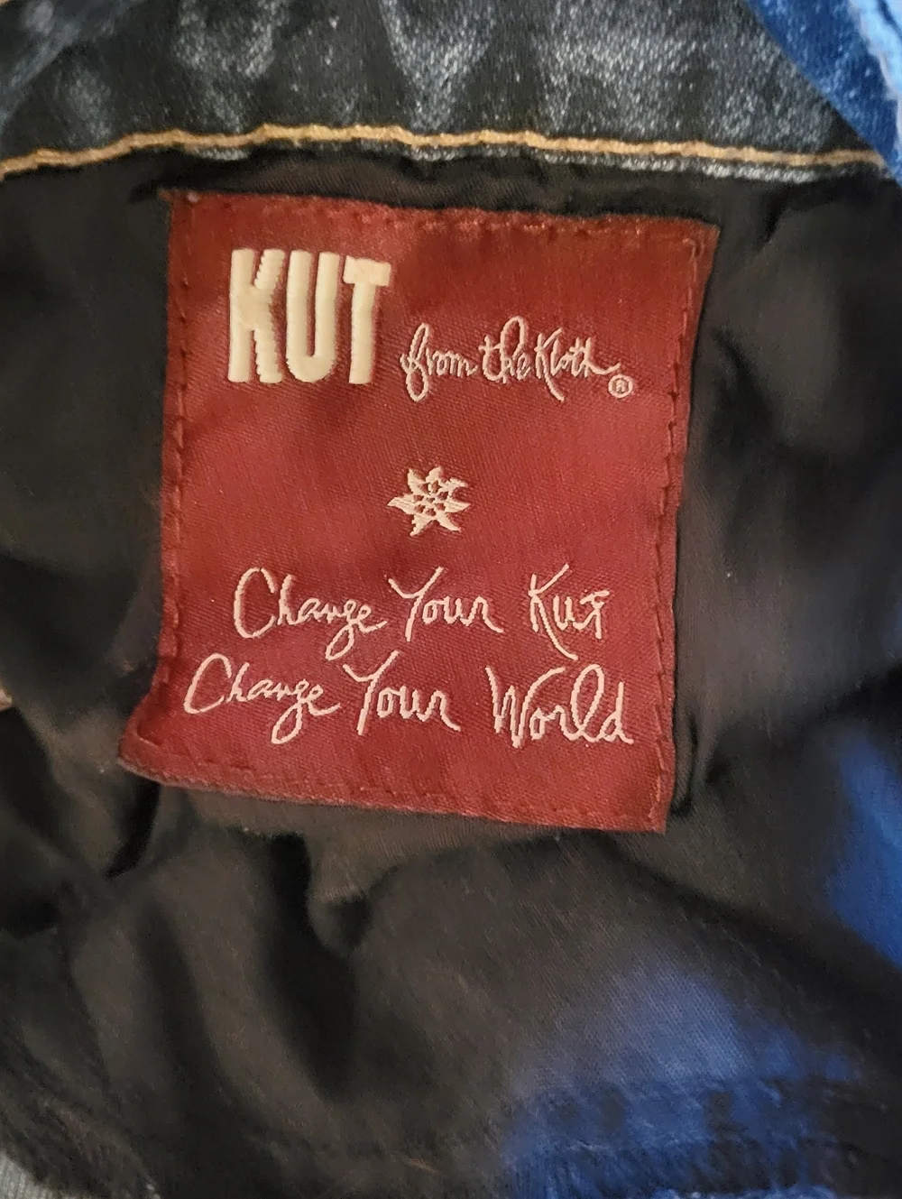 Kut From The Kloth Distressed Straight Leg Boyfriend Jeans, Size 16, Inseam 32" - Picture 11 of 13